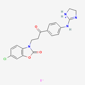 6-Chloro-3-(2-(p-(2-imidazolin-2-ylamino)benzoyl)ethyl)-2-benzoxazolinone hydriodide