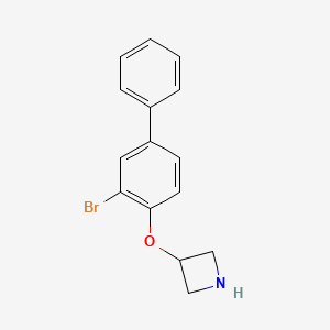 molecular formula C15H14BrNO B1374546 3-氮杂环丁基 3-溴[1,1'-联苯]-4-基醚 CAS No. 1219960-71-0
