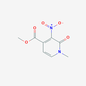 molecular formula C8H8N2O5 B13745468 1,2-Dihydro-1-methyl-3-nitro-2-oxo-4-pyridinecarboxylic acid methyl ester CAS No. 350496-33-2