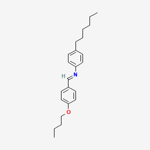 molecular formula C23H31NO B13745470 p-Butoxybenzylidene p-hexylaniline CAS No. 39777-12-3