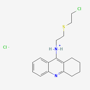 molecular formula C17H22Cl2N2S B13745473 1,2,3,4-Tetrahydro-9-((2-((2-chloroethyl)thio)ethyl)amino)acridine hydrochloride CAS No. 38915-03-6