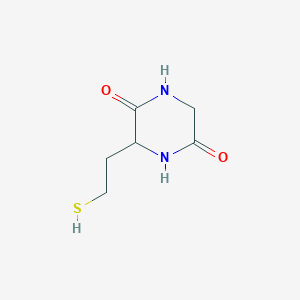 3-(2-Sulfanylethyl)piperazine-2,5-dione