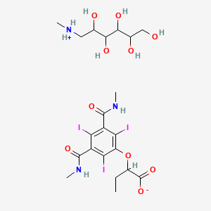 Methyl(2,3,4,5,6-pentahydroxyhexyl)azanium;2-[2,4,6-triiodo-3,5-bis(methylcarbamoyl)phenoxy]butanoate