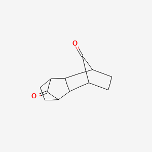 molecular formula C12H14O2 B13745527 tetracyclo[6.2.1.13,6.02,7]dodecane-11,12-dione CAS No. 131213-98-4