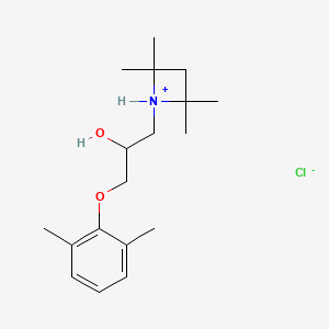 1-Azetidineethanol, alpha-((2,6-dimethylphenoxy)methyl)-2,2,4,4-tetramethyl-, hydrochloride