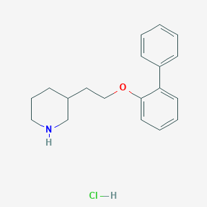 molecular formula C19H24ClNO B1374561 3-[2-([1,1'-联苯]-2-氧基)乙基]哌啶盐酸盐 CAS No. 1220019-44-2