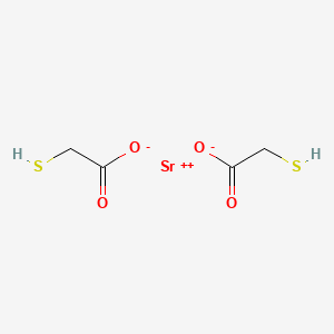 molecular formula C4H6O4S2Sr B13745616 Strontium thioglycolate CAS No. 63387-34-8