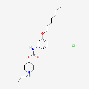 Carbamic acid, (3-(heptyloxy)phenyl)-, 1-propyl-4-piperidinyl ester, monohydrochloride