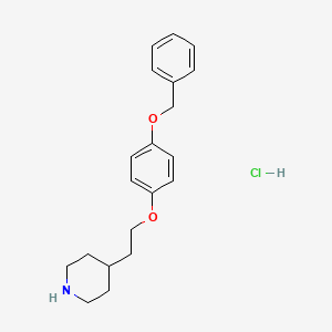 molecular formula C20H26ClNO2 B1374566 4-{2-[4-(苄氧基)苯氧基]乙基}哌啶盐酸盐 CAS No. 158550-35-7