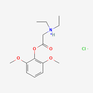 molecular formula C14H22ClNO4 B13745667 N,N-Diethylglycine 2,6-dimethoxyphenyl ester hydrochloride CAS No. 2085-85-0