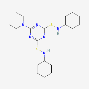 1,3,5-Triazine-2,4-disulfenamide, N,N'-dicyclohexyl-6-(diethylamino)-