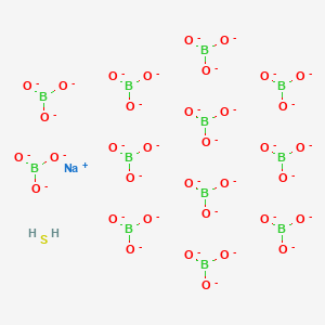 molecular formula B12H2NaO36S-35 B13745695 Sodium;sulfane;dodecaborate 