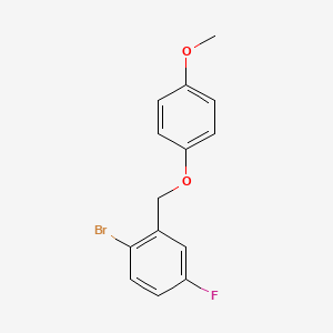 1-Bromo-4-fluoro-2-[(4-methoxyphenoxy)methyl]-benzene