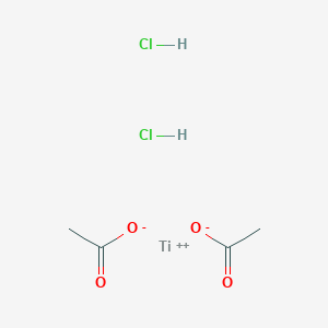 molecular formula C4H8Cl2O4Ti B13745757 Titanium(2+) acetate--hydrogen chloride (1/2/2) CAS No. 4644-35-3