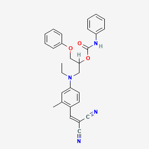 2-[4-(2,2-Dicyanovinyl)-N-ethyl-3-methylanilino]-1-(phenoxymethyl)ethyl carbanilate