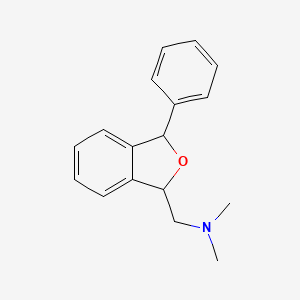 molecular formula C17H19NO B13745816 cis-1,3-Dihydro-N,N-dimethyl-3-phenyl-1-isobenzofuranmethanamine CAS No. 28165-25-5