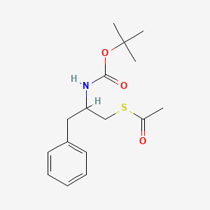 S-[2-[(2-methylpropan-2-yl)oxycarbonylamino]-3-phenylpropyl] ethanethioate