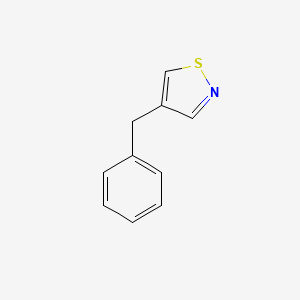 molecular formula C10H9NS B13745847 Isothiazole,4-(phenylmethyl)- CAS No. 36412-26-7