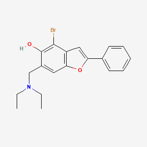 molecular formula C19H20BrNO2 B13745859 5-Benzofuranol, 4-bromo-6-(diethylaminomethyl)-2-phenyl- CAS No. 100347-63-5