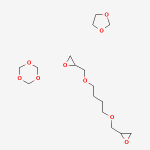 molecular formula C16H30O9 B13745865 1,3-Dioxolane;2-[4-(oxiran-2-ylmethoxy)butoxymethyl]oxirane;1,3,5-trioxane CAS No. 41258-95-1