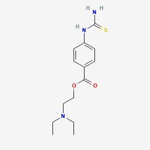 molecular formula C14H21N3O2S B13745887 2-(diethylamino)ethyl 4-(carbamothioylamino)benzoate CAS No. 21033-42-1