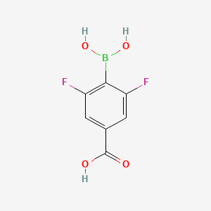 molecular formula C7H5BF2O4 B1374592 4-Borono-3,5-difluorobenzoic acid CAS No. 1031857-98-3