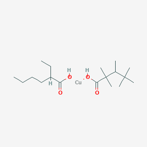 molecular formula C18H36CuO4 B13745921 (tert-Decanoato-O)(2-ethylhexanoato-O)copper CAS No. 100231-69-4