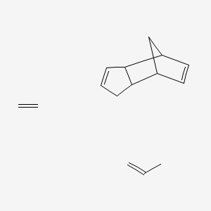 molecular formula C15H22 B13745939 Ethene;prop-1-ene;tricyclo[5.2.1.02,6]deca-3,8-diene CAS No. 25034-71-3