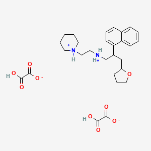 N-(2-Piperidinoethyl)-beta-tetrahydrofurfuryl-1-naphthaleneethylamine bioxalate