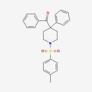 molecular formula C25H25NO3S B13745957 4-Benzoyl-4-phenyl-1-(p-tolylsulphonyl)piperidine CAS No. 22940-59-6