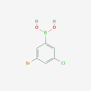 molecular formula C6H5BBrClO2 B1374596 (3-溴-5-氯苯基)硼酸 CAS No. 1186403-17-7