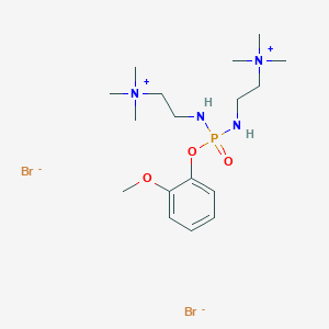 2-[[(2-Methoxyphenoxy)-[2-(trimethylazaniumyl)ethylamino]phosphoryl]amino]ethyl-trimethylazanium dibromide