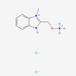 molecular formula C9H13Cl2N3O B13745989 1-Methoxy-2-(aminooxymethyl)benzimidazole dihydrochloride CAS No. 27243-71-6