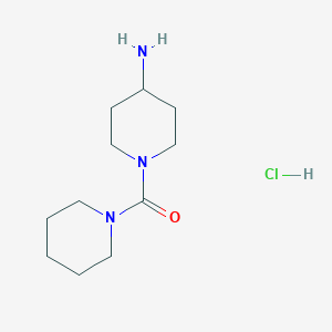 molecular formula C11H22ClN3O B1374600 (4-Aminopiperidin-1-yl)(piperidin-1-yl)methanone hydrochloride CAS No. 775283-80-2