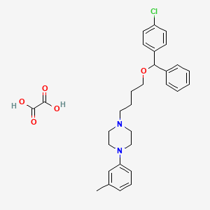 1-(4-(alpha-(p-Chlorophenyl)benzyloxy)butyl)-4-(m-tolyl)piperazine oxalate