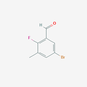molecular formula C8H6BrFO B1374601 5-溴-2-氟-3-甲基苯甲醛 CAS No. 903875-64-9