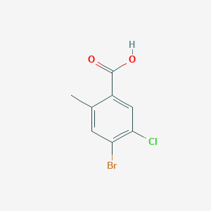 molecular formula C8H6BrClO2 B1374603 4-溴-5-氯-2-甲基苯甲酸 CAS No. 1349716-38-6