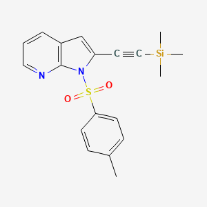 1-(4-Methylbenzene-1-sulfonyl)-2-[(trimethylsilyl)ethynyl]-1H-pyrrolo[2,3-b]pyridine