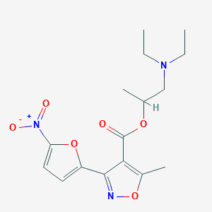 4-Isoxazolecarboxylic acid, 5-methyl-3-(5-nitro-2-furyl)-, 2-(diethylamino)-1-methylethyl ester