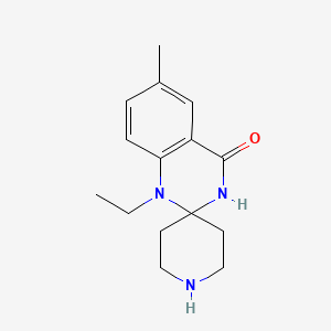 molecular formula C15H21N3O B1374615 1'-ethyl-6'-methyl-1'H-spiro[piperidine-4,2'-quinazolin]-4'(3'H)-one CAS No. 1351398-03-2
