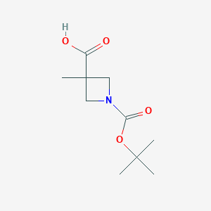 molecular formula C10H17NO4 B1374617 1-(叔丁氧羰基)-3-甲基氮杂环丁烷-3-羧酸 CAS No. 887591-62-0