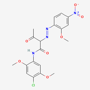 N-(4-Chloro-2,5-dimethoxyphenyl)-2-((2-methoxy-4-nitrophenyl)azo)-3-oxobutyramide