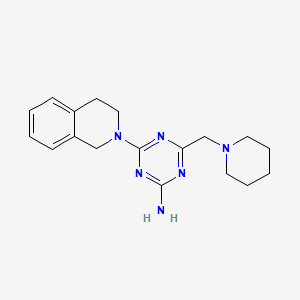 Isoquinoline, 1,2,3,4-tetrahydro-2-(4-amino-6-(piperidinomethyl)-s-triazin-2-yl)-