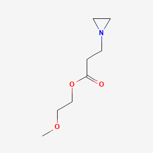 molecular formula C8H15NO3 B13746253 1-Aziridinepropionic acid, 2-methoxyethyl ester CAS No. 24116-21-0