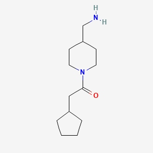 molecular formula C13H24N2O B1374629 1-[4-(Aminomethyl)piperidin-1-yl]-2-cyclopentylethanone CAS No. 1249682-72-1