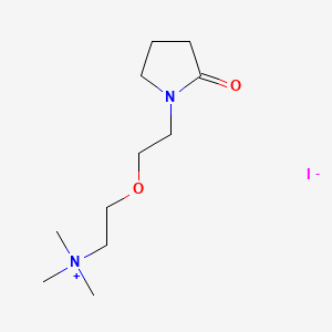 molecular formula C11H23IN2O2 B13746295 (2-(2-(2-Oxo-1-pyrrolidinyl)ethoxy)ethyl)trimethylammonium iodide CAS No. 4075-89-2