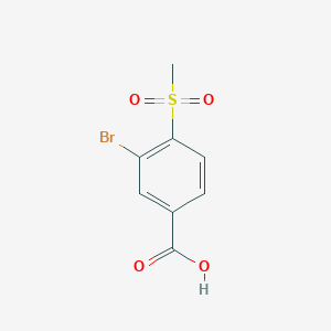 molecular formula C8H7BrO4S B1374630 3-Bromo-4-(methylsulfonyl)benzoic acid CAS No. 39058-84-9