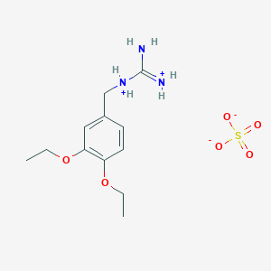 [amino(azaniumylidene)methyl]-[(3,4-diethoxyphenyl)methyl]azanium;sulfate