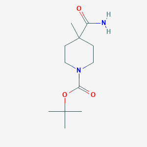molecular formula C12H22N2O3 B1374635 1-Boc-4-甲基哌啶-4-甲酰胺 CAS No. 343788-67-0