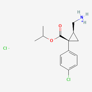 Cyclopropanecarboxylic acid, 2-(aminomethyl)-1-(p-chlorophenyl)-, 1-methylethyl ester, (Z)-, monohydrochloride